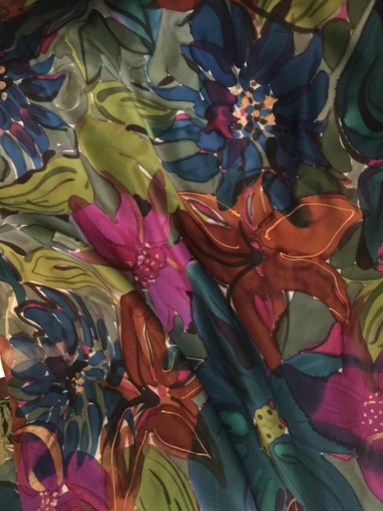 Printed Floral Silk