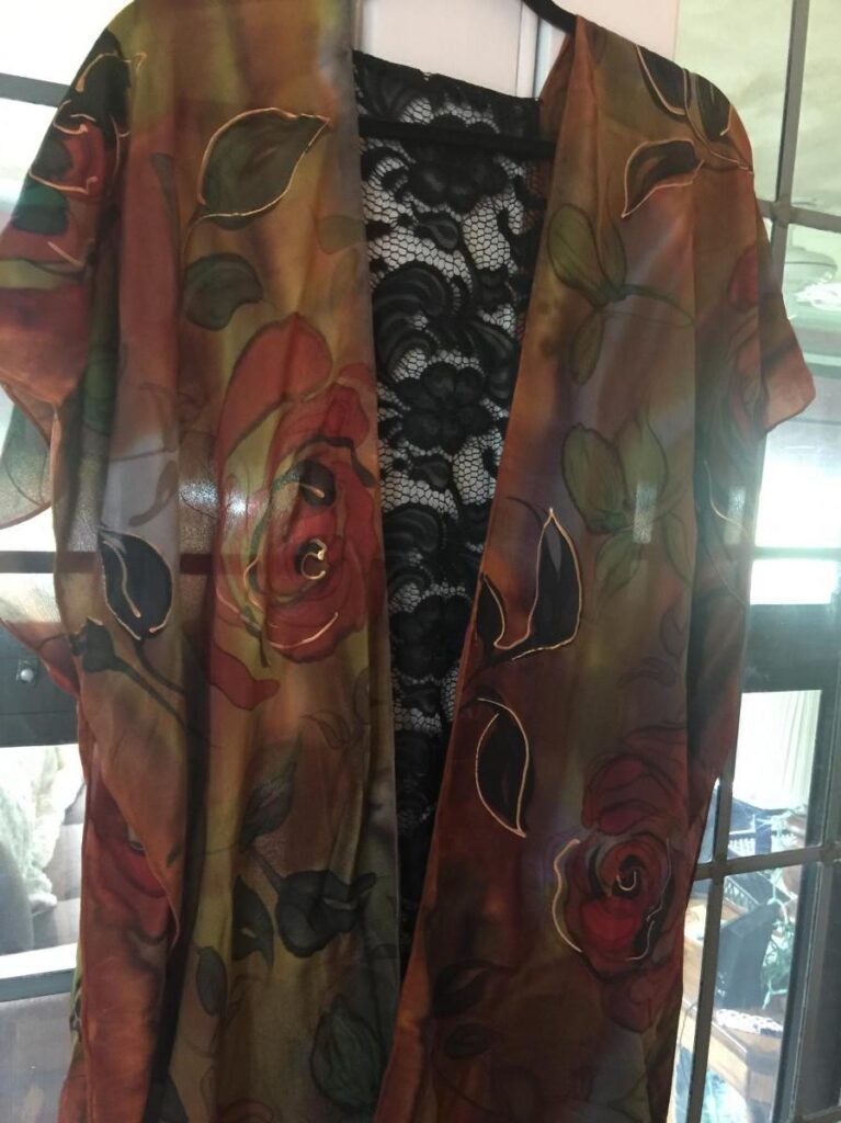 Printed Brown Silk