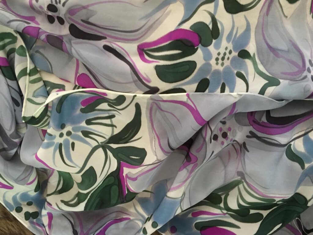 Floral Printed Silk